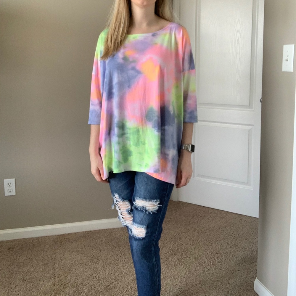 NWT Tie Dye Jersey Top